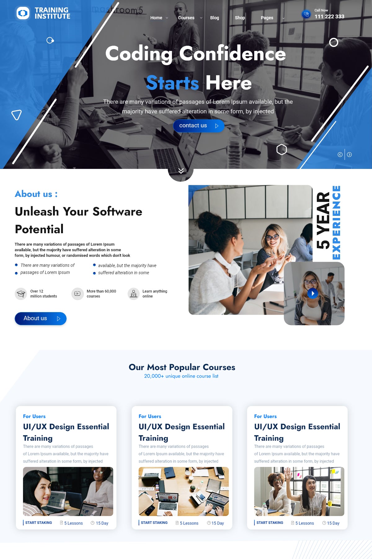 Free Coaching Institute WordPress Theme