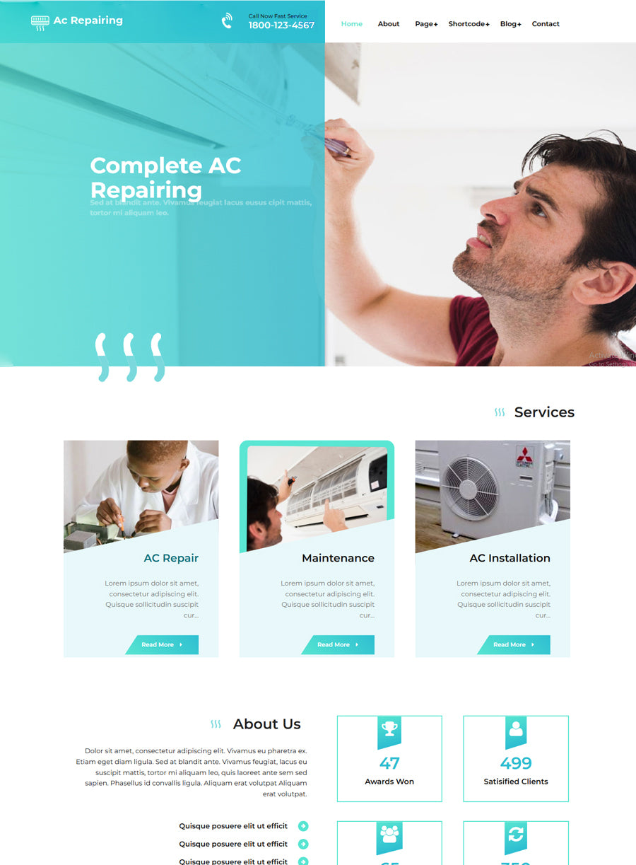 Premium AC Care Wordpress Theme