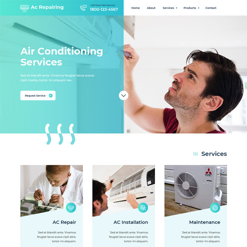 Free AC Repair WordPress Theme