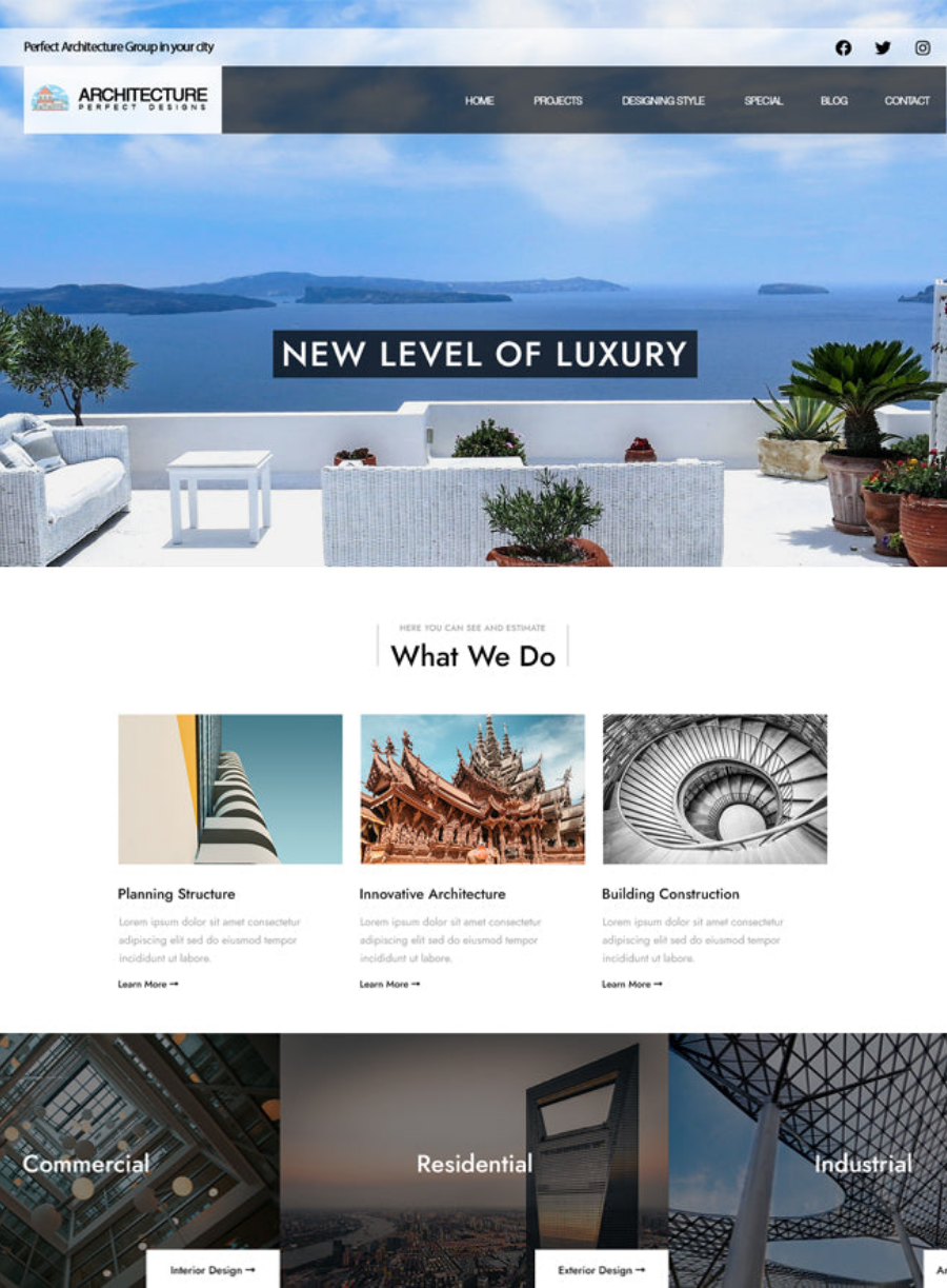 Premium Modern Architecture Wordpress Theme