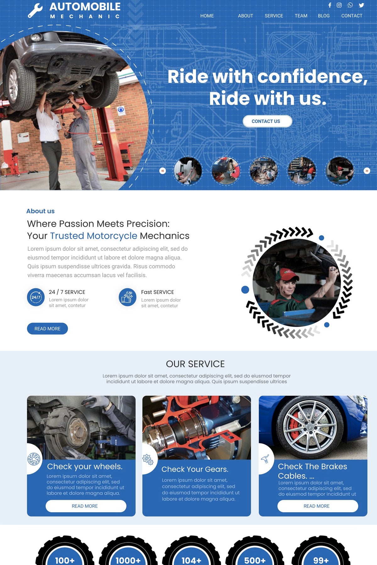 Free Automobile Mechanic WordPress Theme