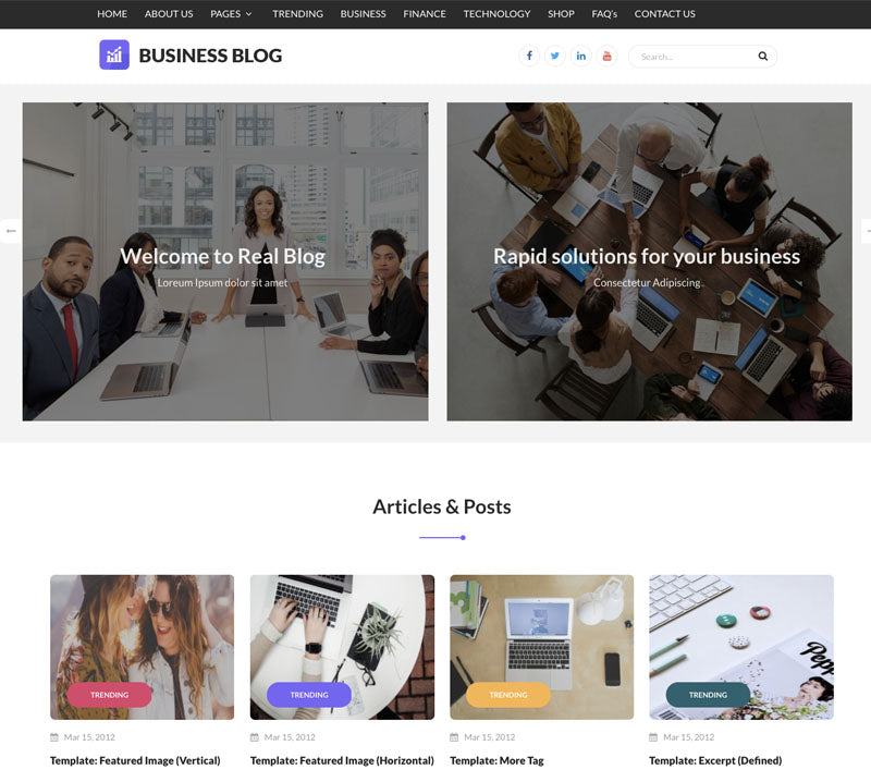 Free Blog WordPress Theme