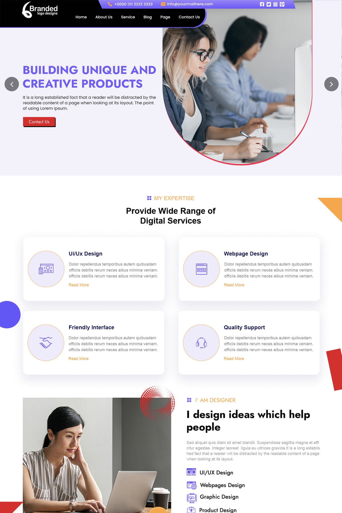 Free Designer WordPress Theme