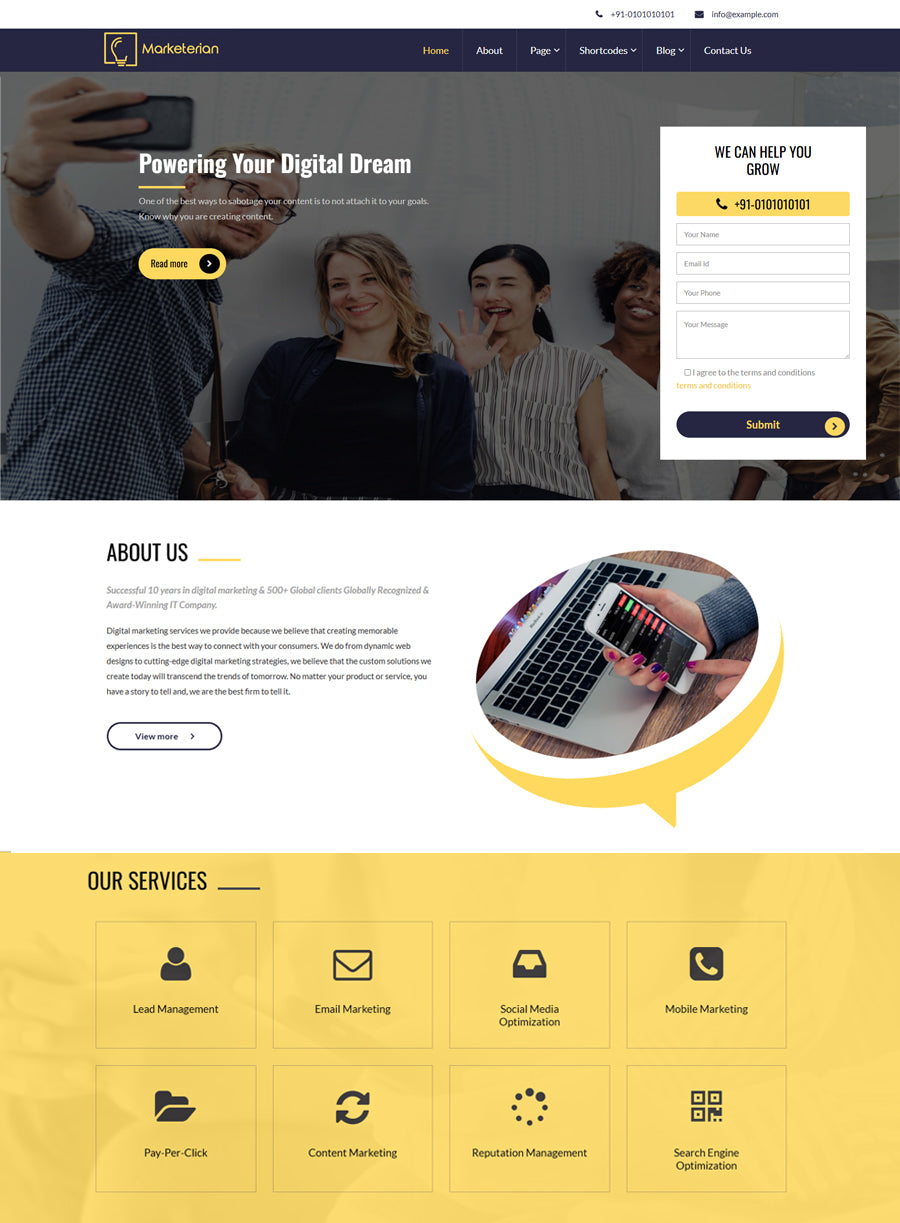 Free Digital Marketing WordPress Theme