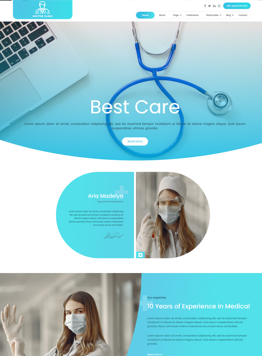 Premium Doctor Clinic Wordpress Theme