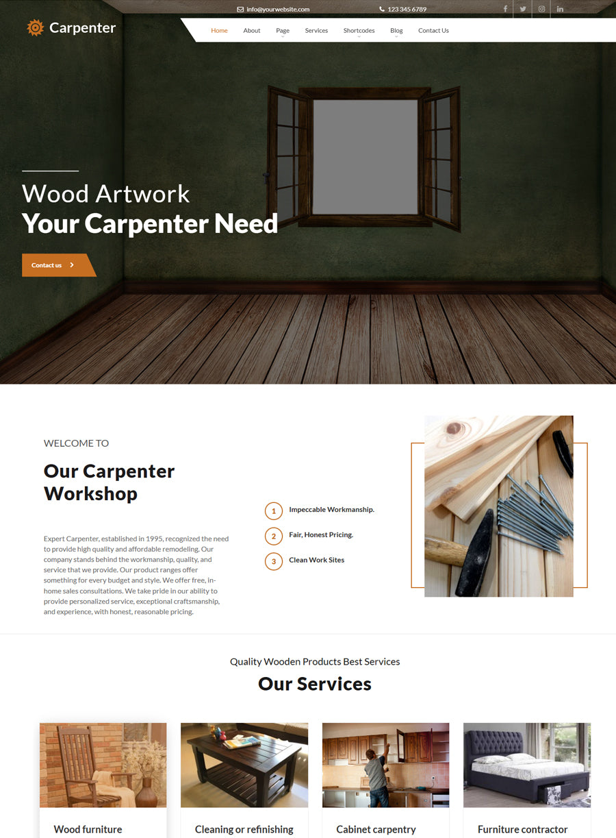 Expert Carpenter Premium Wordpress Theme