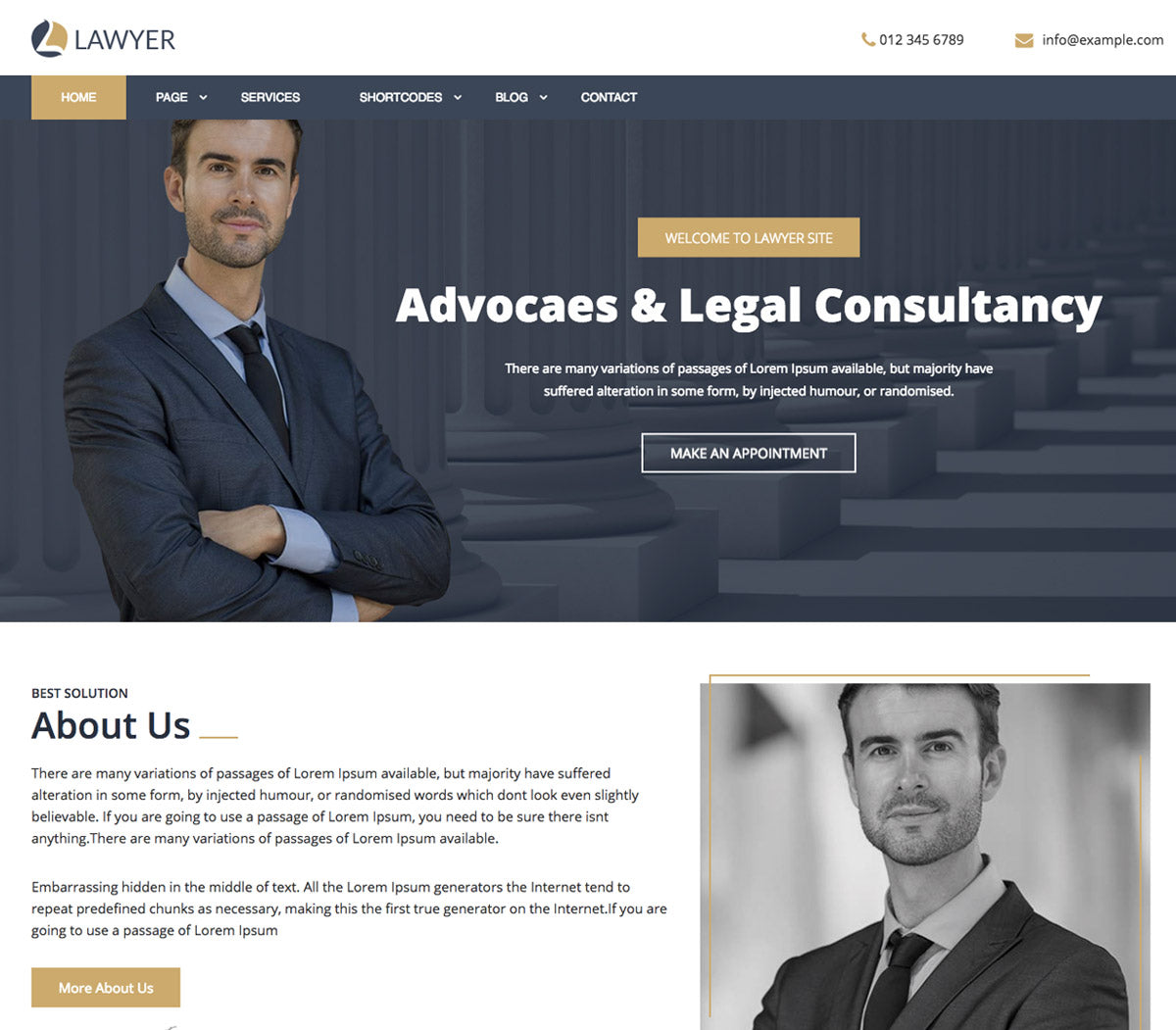 Free Lawyer WordPress Theme