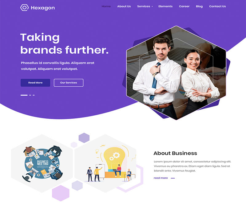 Free Hexagon WordPress Theme