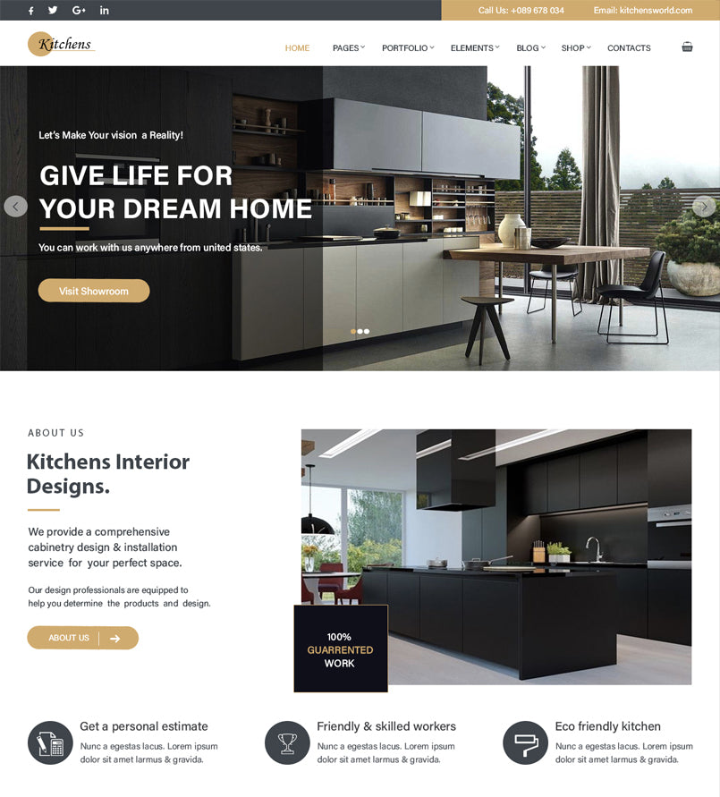 Free Kitchen Decor WordPress Theme