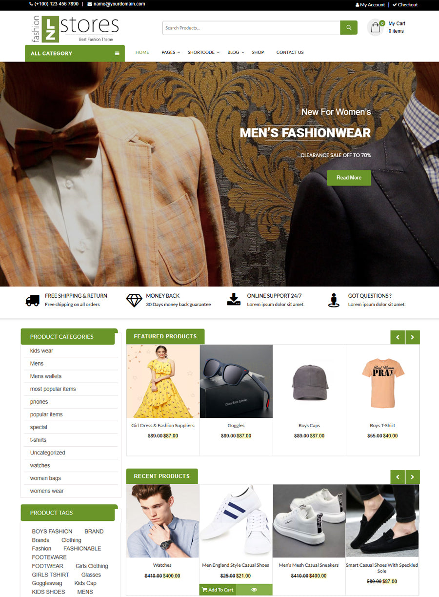 Free Fashion WordPress Theme