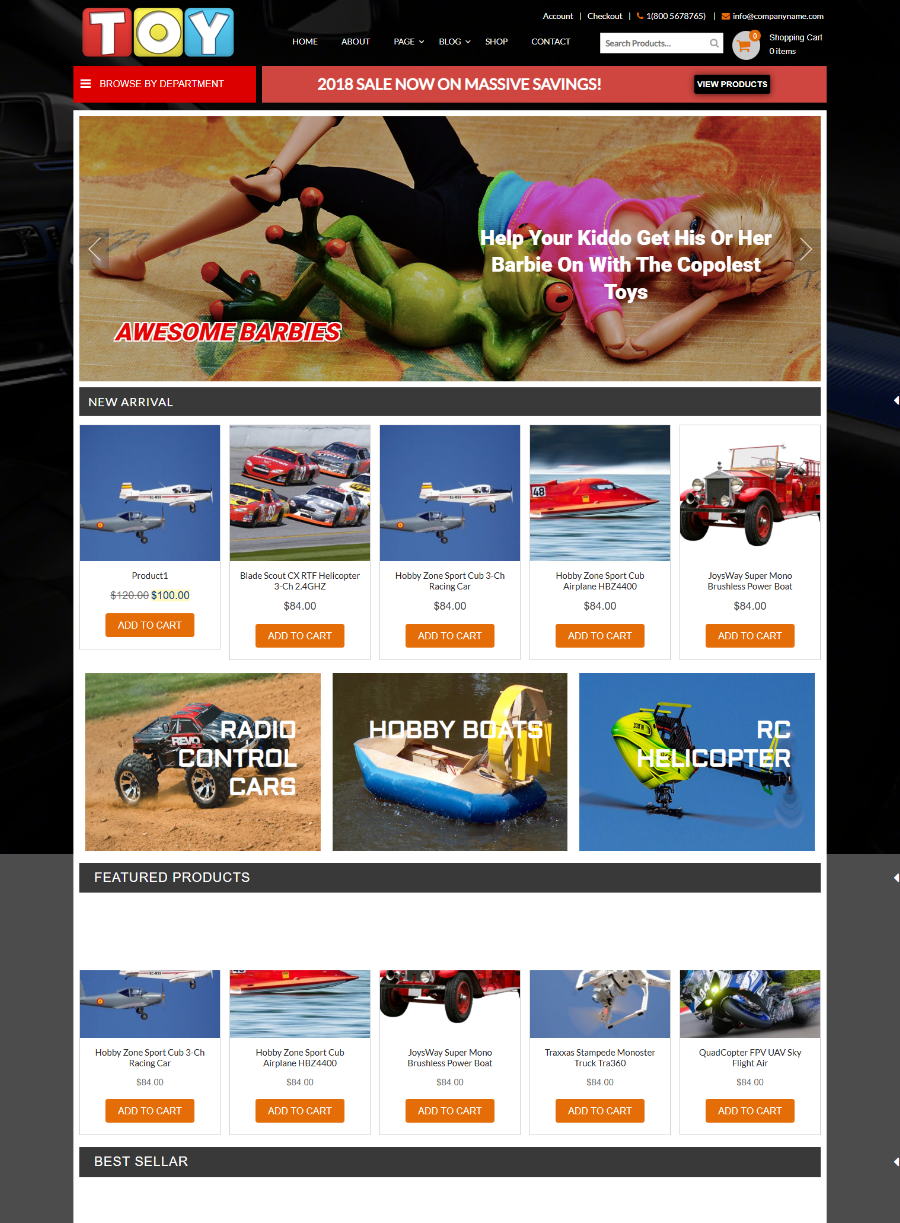Premium LZ Toy Store Wordpress Theme