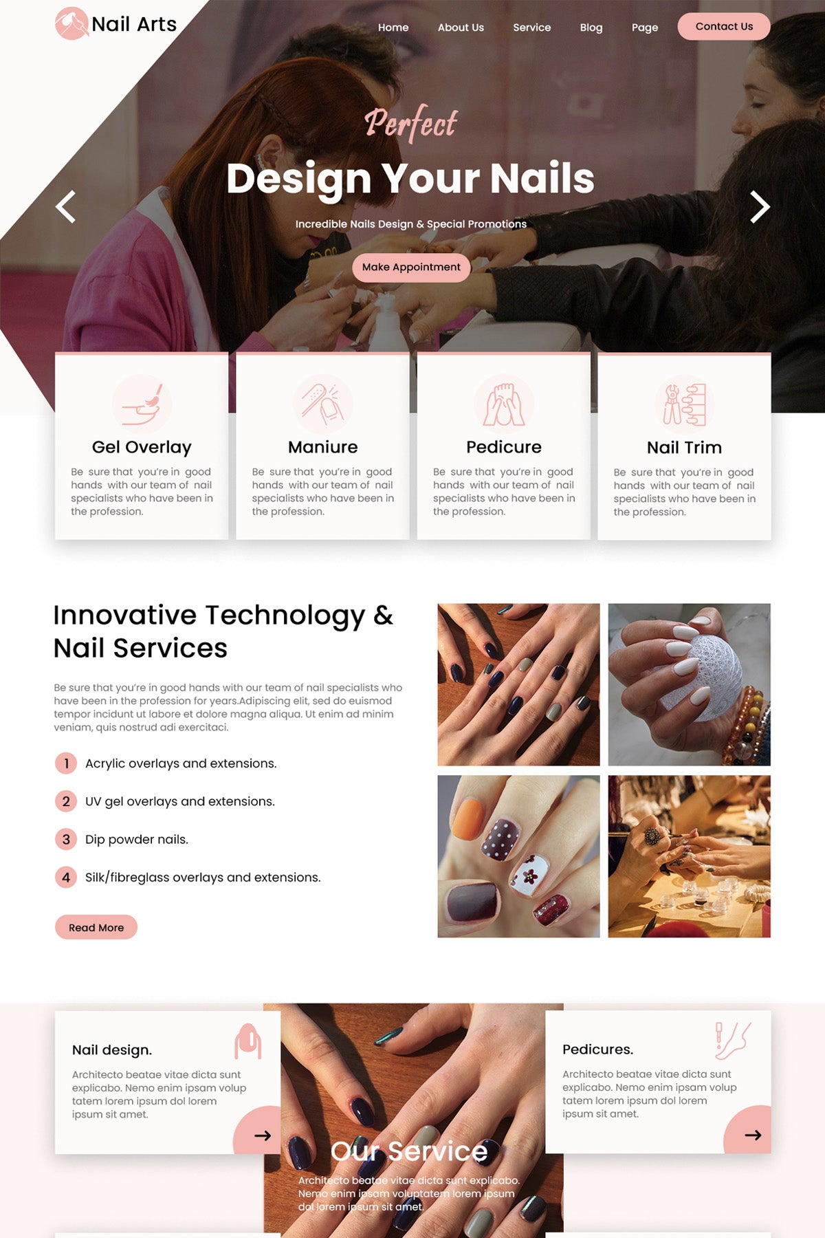 Free Salon WordPress Theme