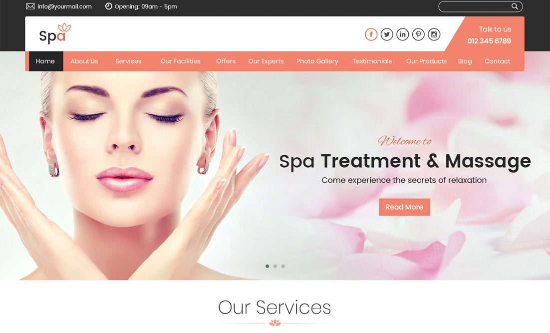 Free Spa WordPress Theme