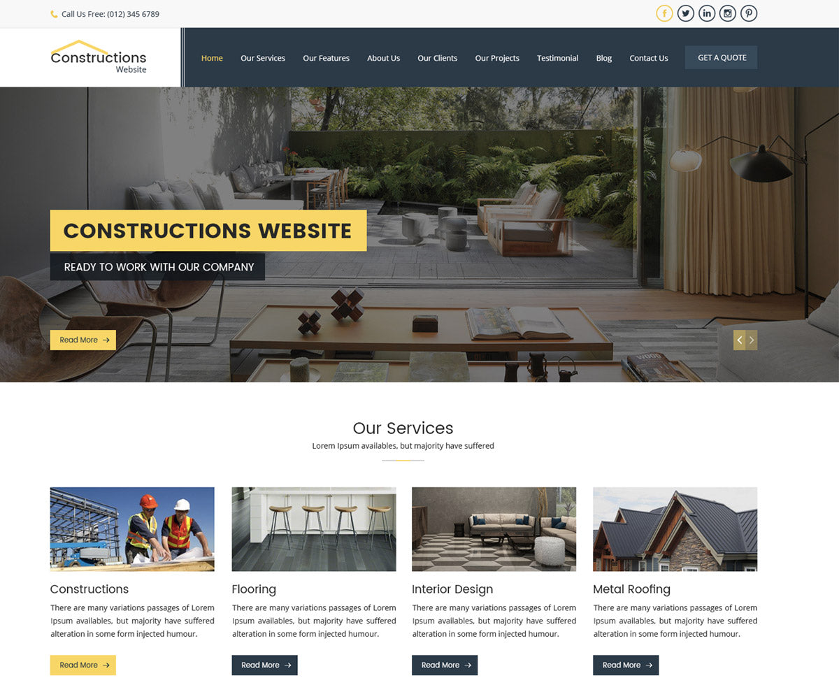 Free Construction WordPress Theme