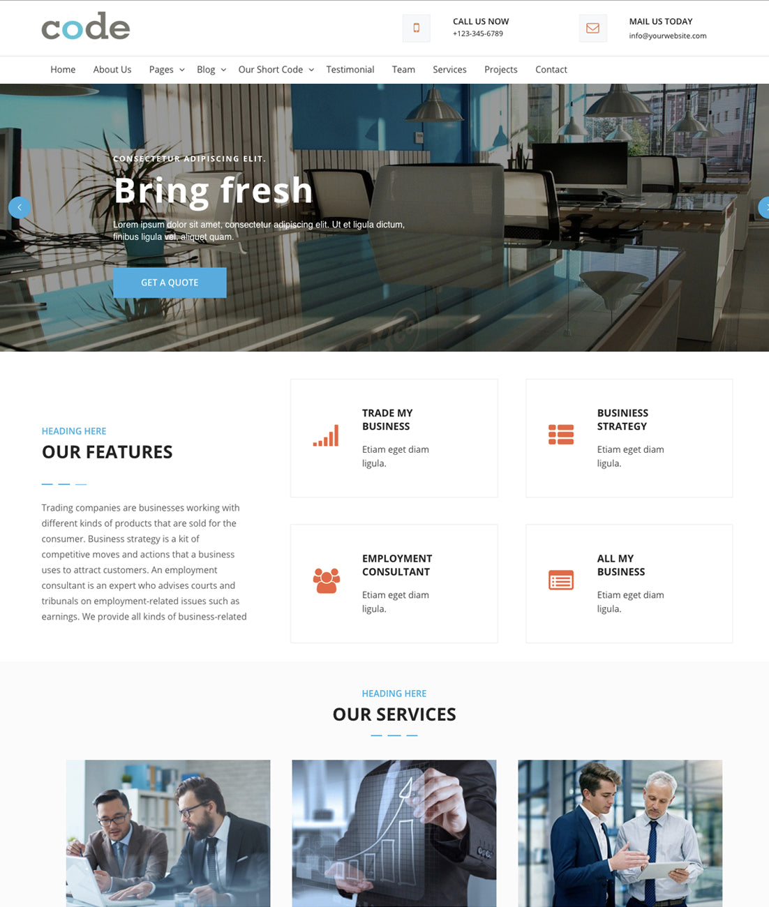 Free One Page Wordpress Theme