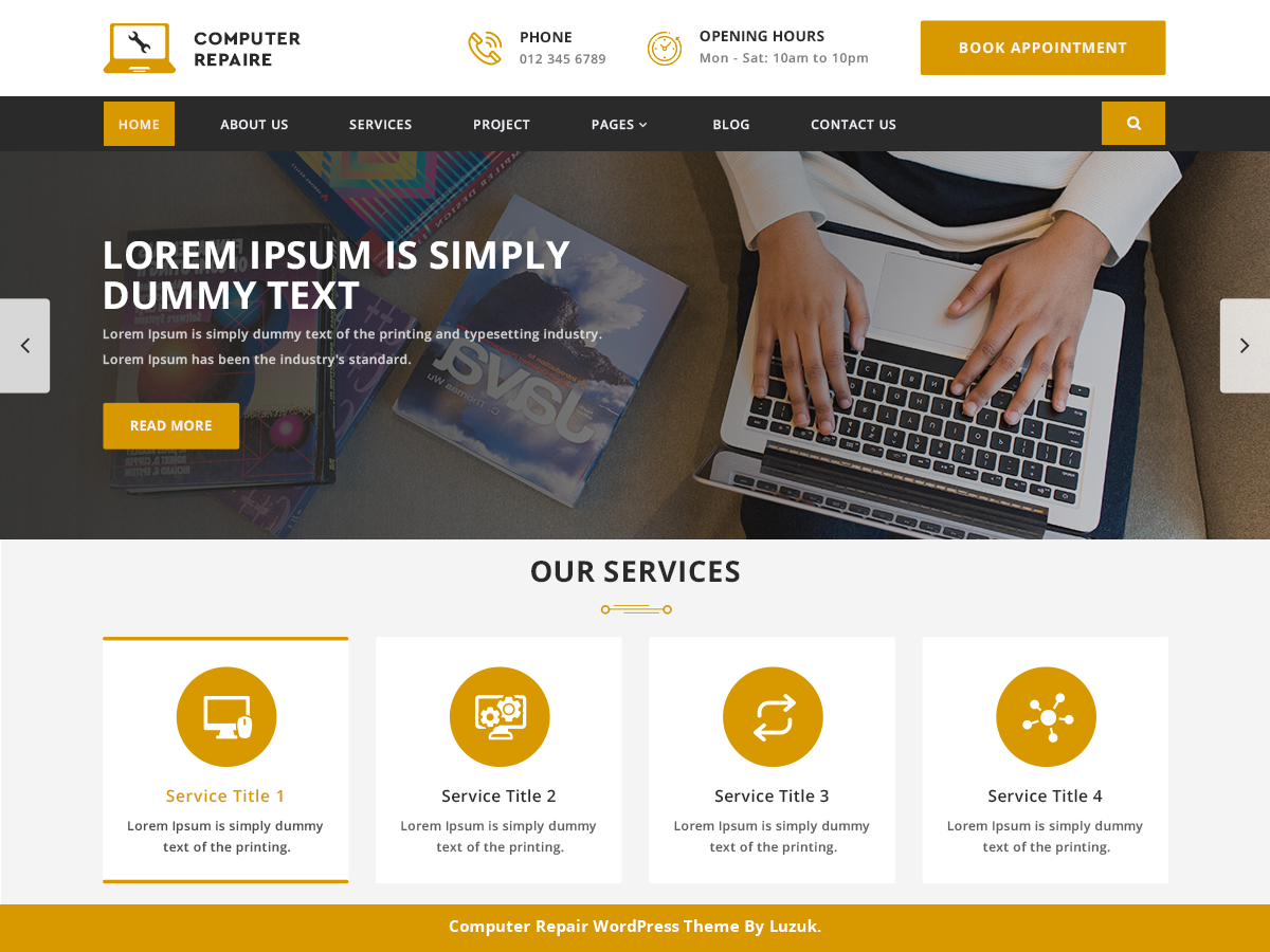 Free LZ Computer Repair WordPress Theme
