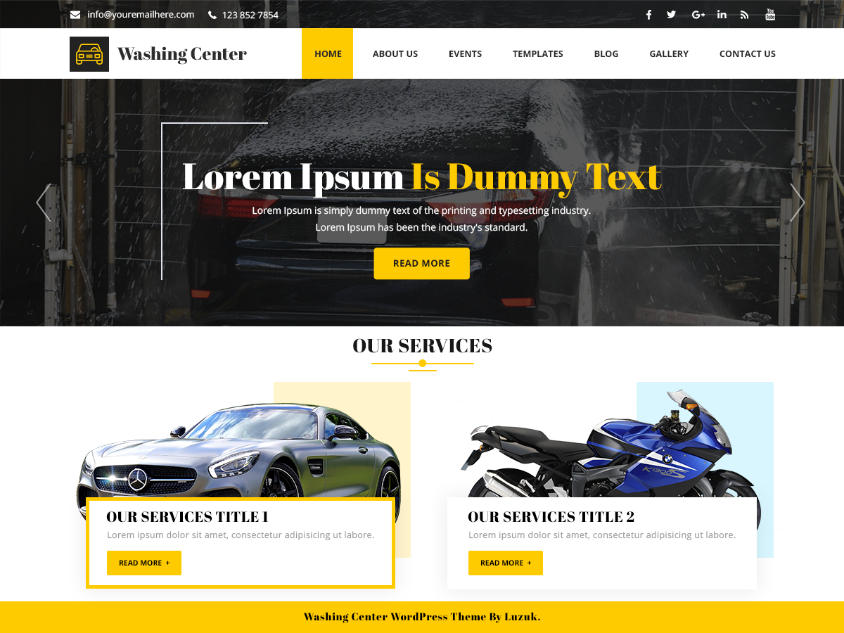 Free Car Wash WordPress Theme