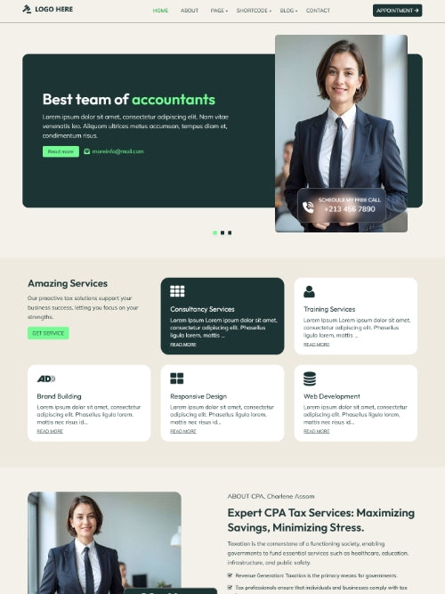 Premium WordPress Theme For Accounting Firm