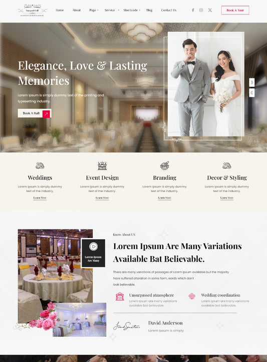Free Banquet Hall Wordpress Theme