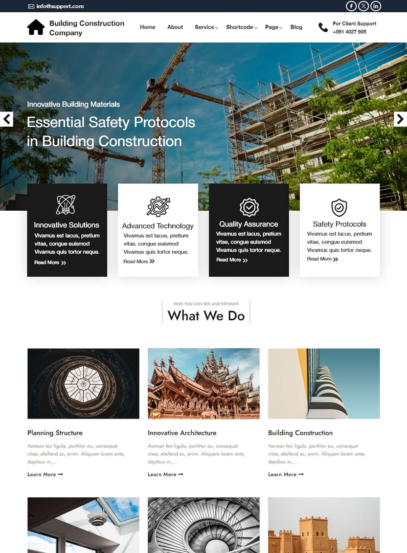 Free Building Construction WordPress Theme – Luzuk