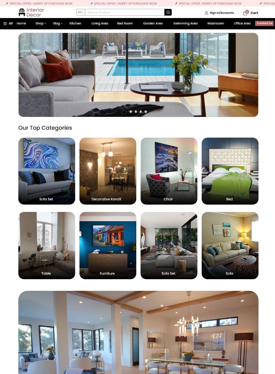 Free Furniture WordPress Theme