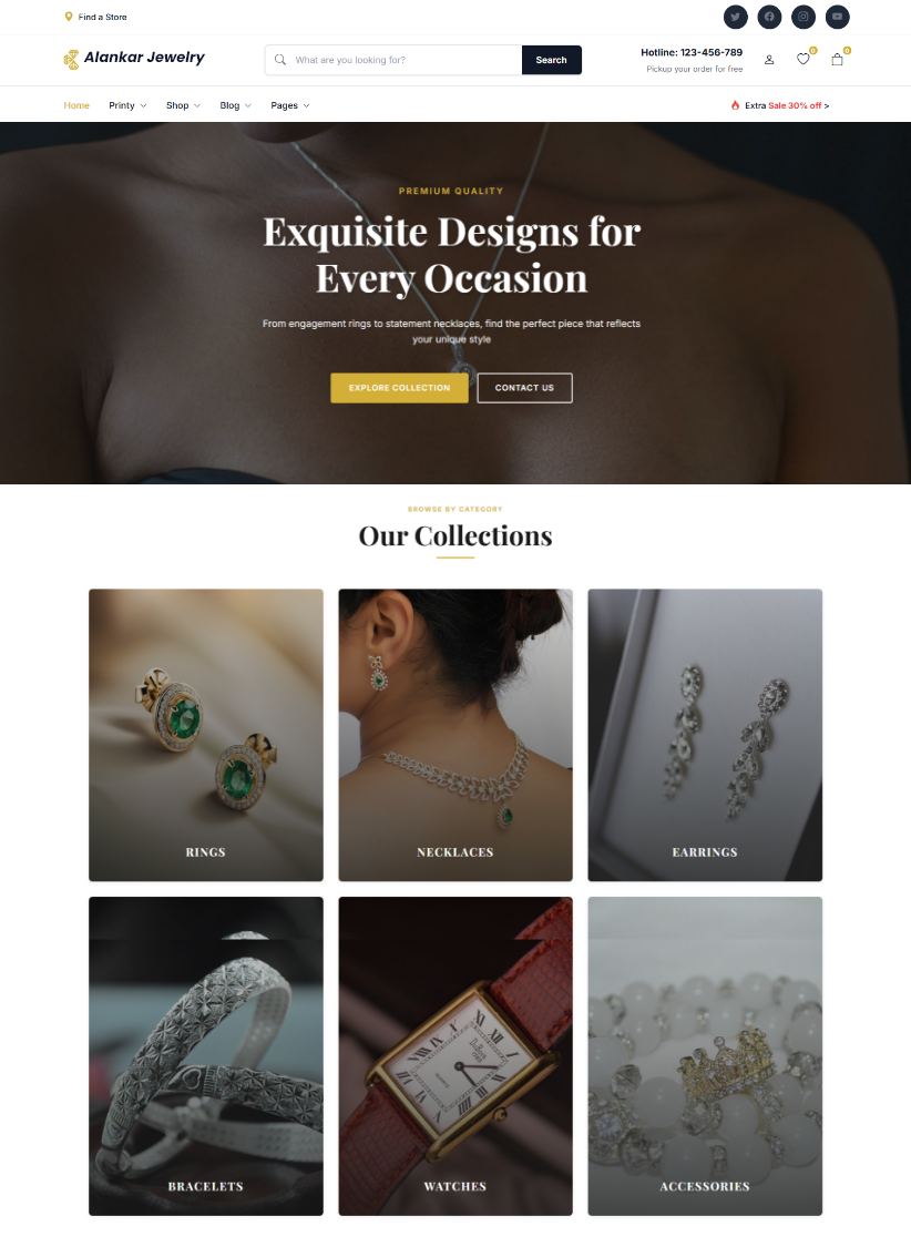 Premium Alankar Jewelry Store Wordpress Theme