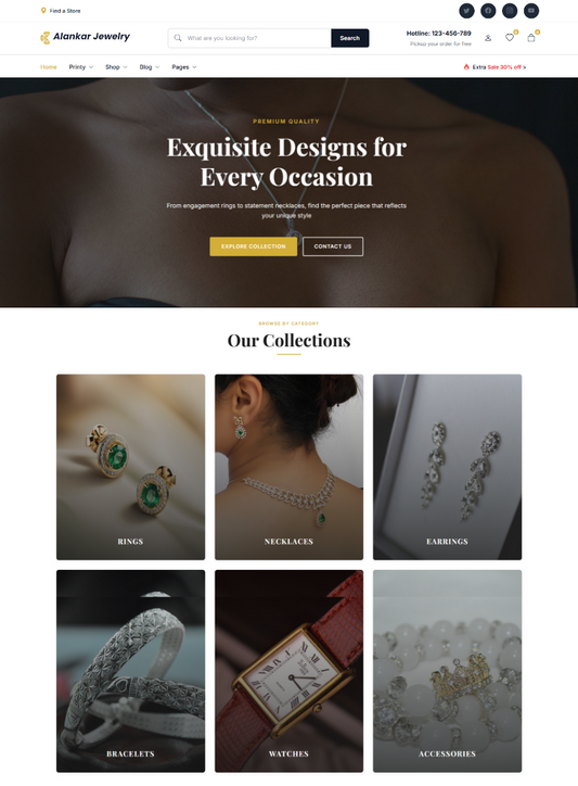 Premium Alankar Jewelry Store Wordpress Theme