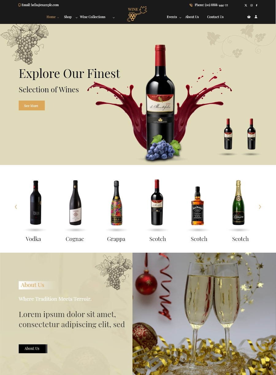 Wine Store WordPress Theme
