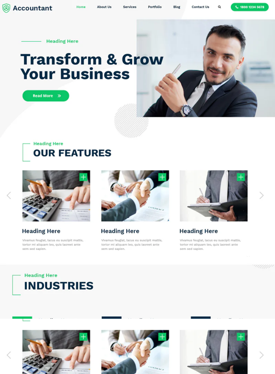 Business Accounting Premium Wordpress Theme