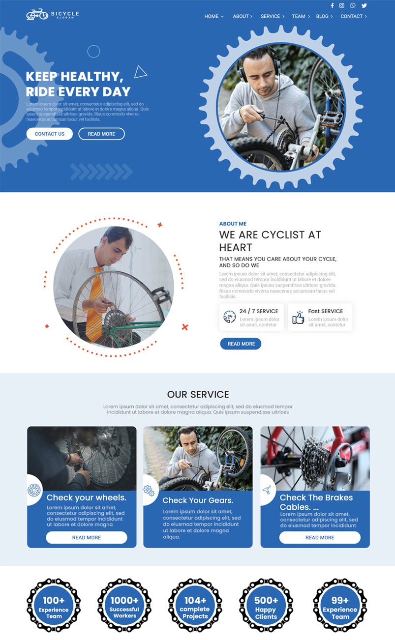 Free Bicycle WordPress Theme