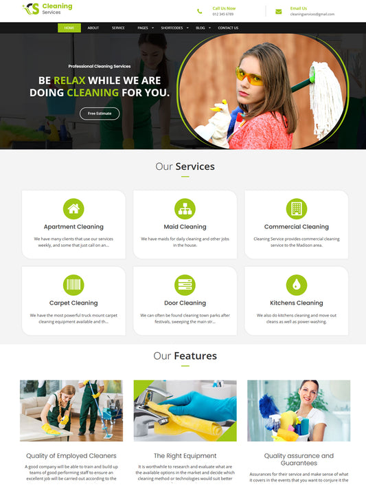 Premium LZ Cleaning Services Wordpress Theme