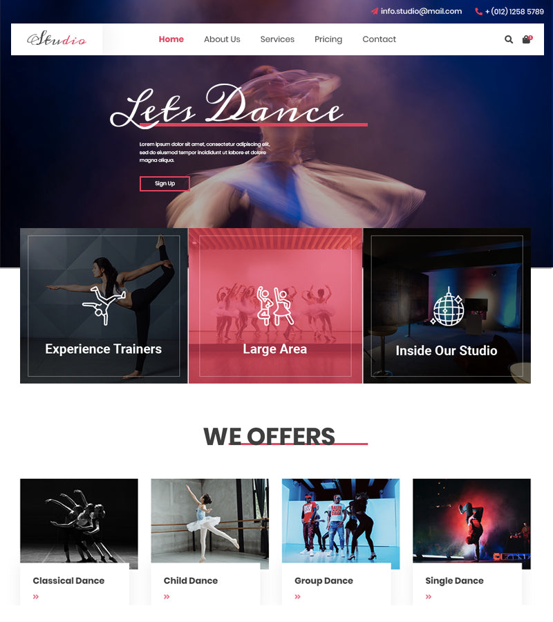 Free Dance Academy WordPress Theme