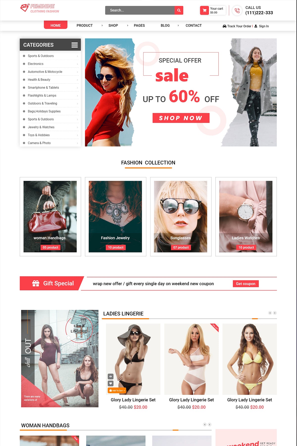 Free Feminine WordPress Theme