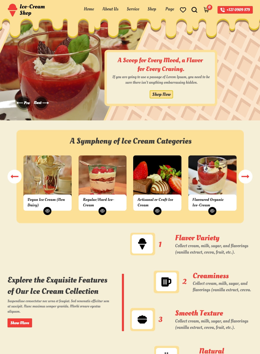 Free Ice Cream WordPress Theme