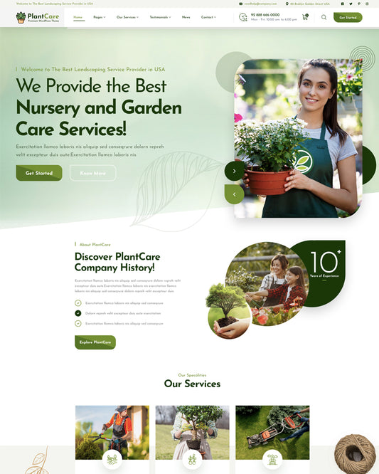 Free Garden WordPress Theme