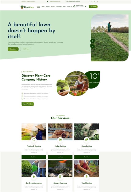 Premium Garden Care Wordpress Theme