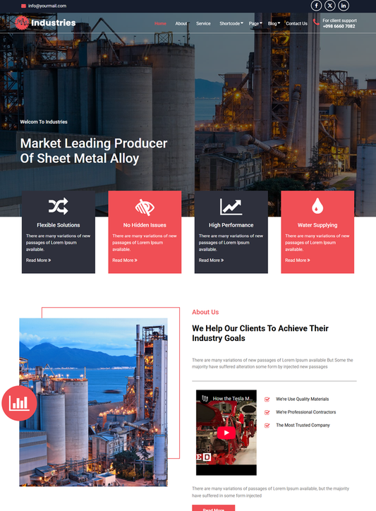 Premium Manufacturing Industry Wordpress Theme