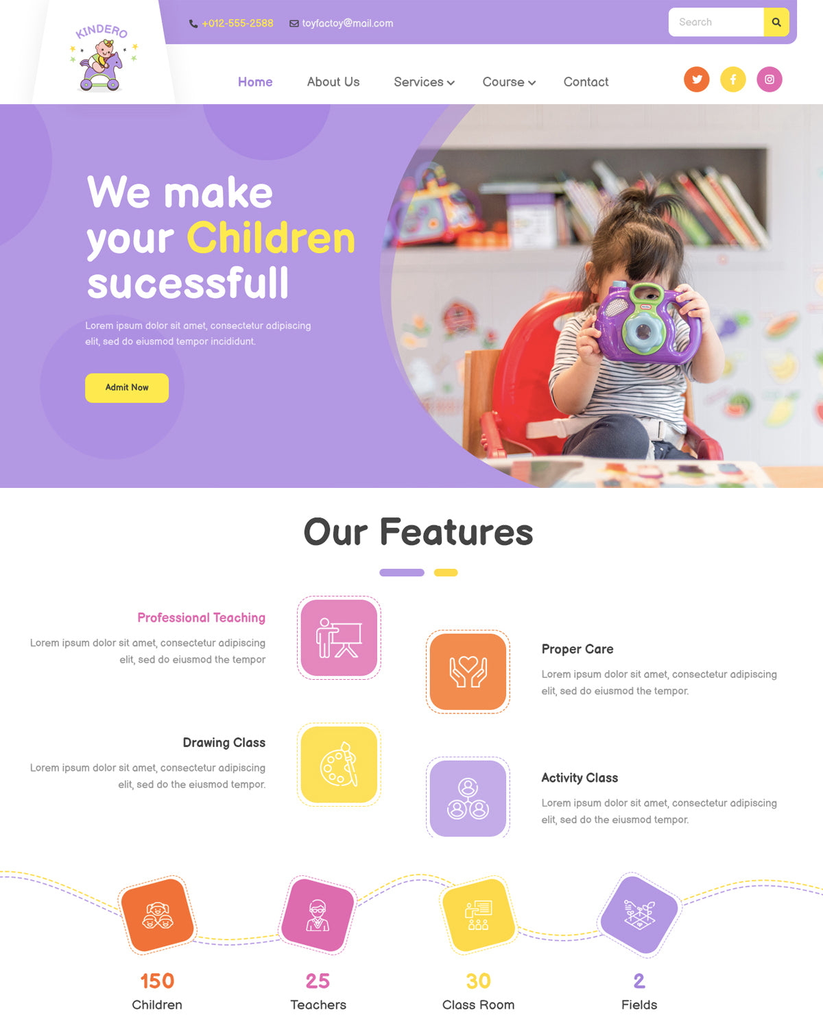 Free Child Care WordPress Theme