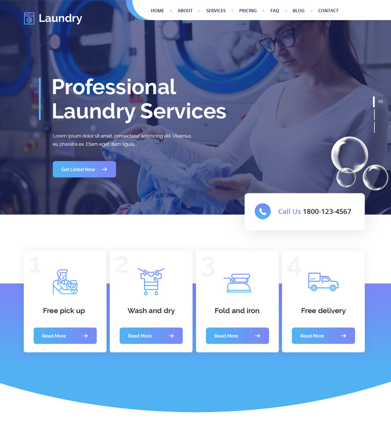 Free Laundry WordPress Theme