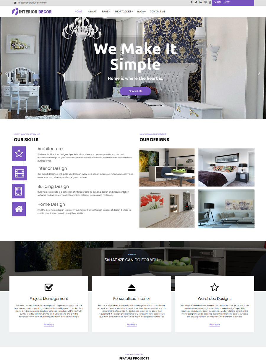 Premium LZ Interior Decor Wordpress Theme