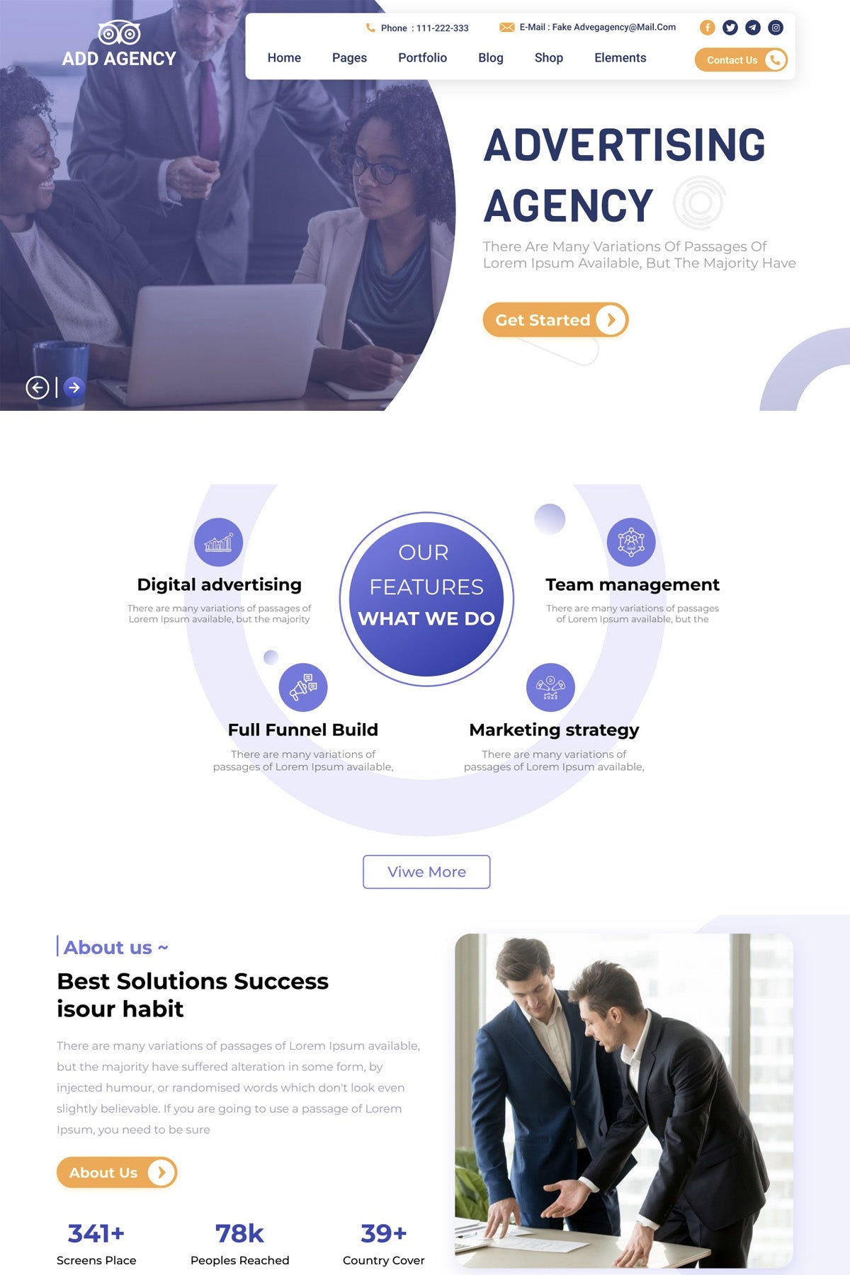 Free Marketing Agency WordPress Theme