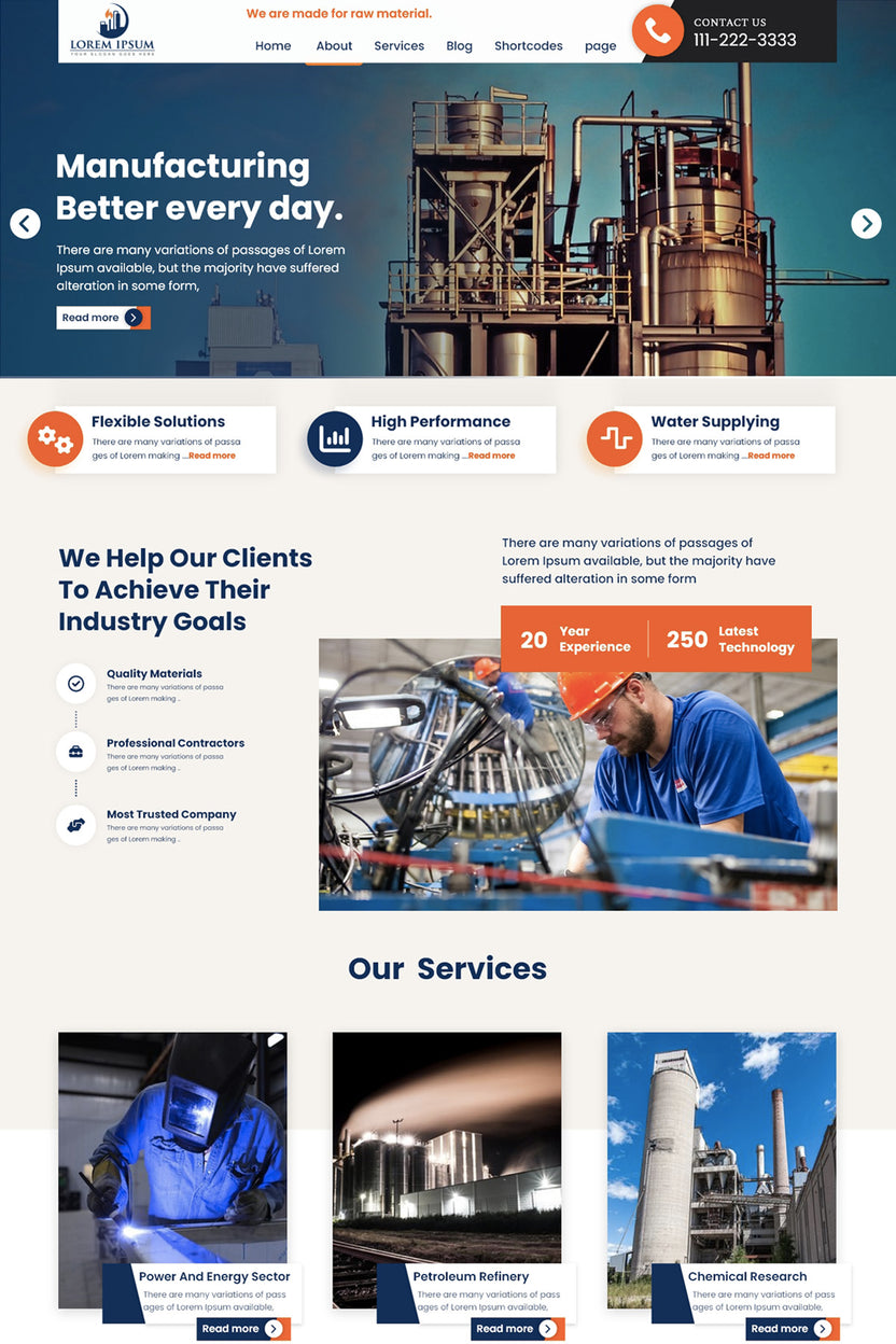 Free Product Industry WordPress Theme – Luzuk