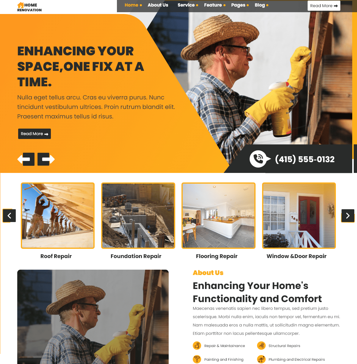 Free Home Renovation WordPress Theme
