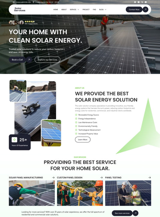Premium Eco Solar Power Wordpress Theme