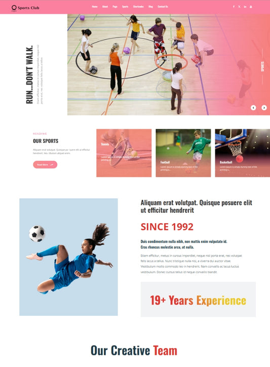 Premium Multi Sports Wordpress Theme