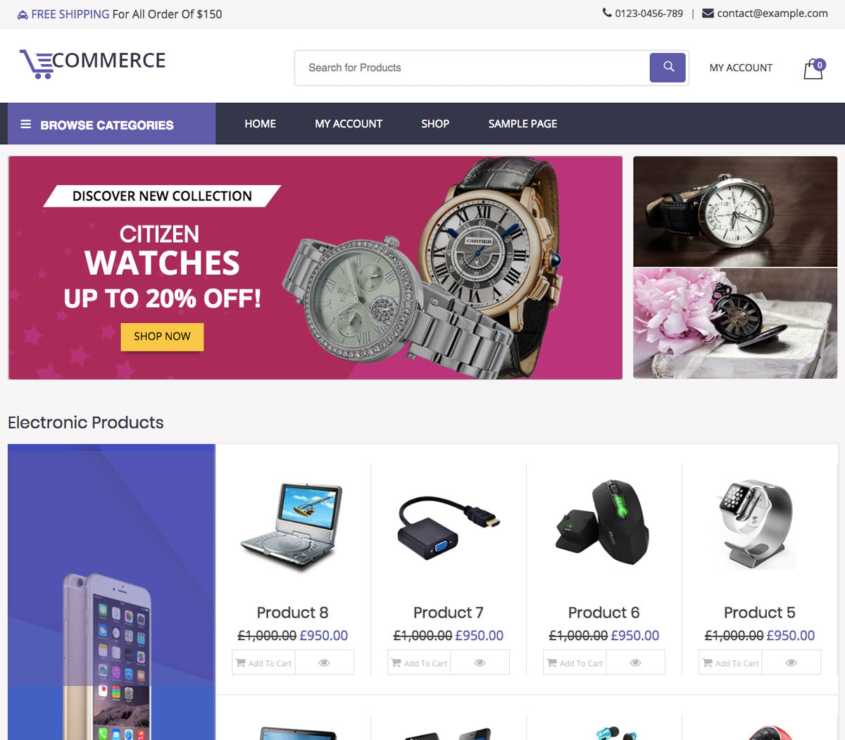 Free WordPress Ecommerce Theme