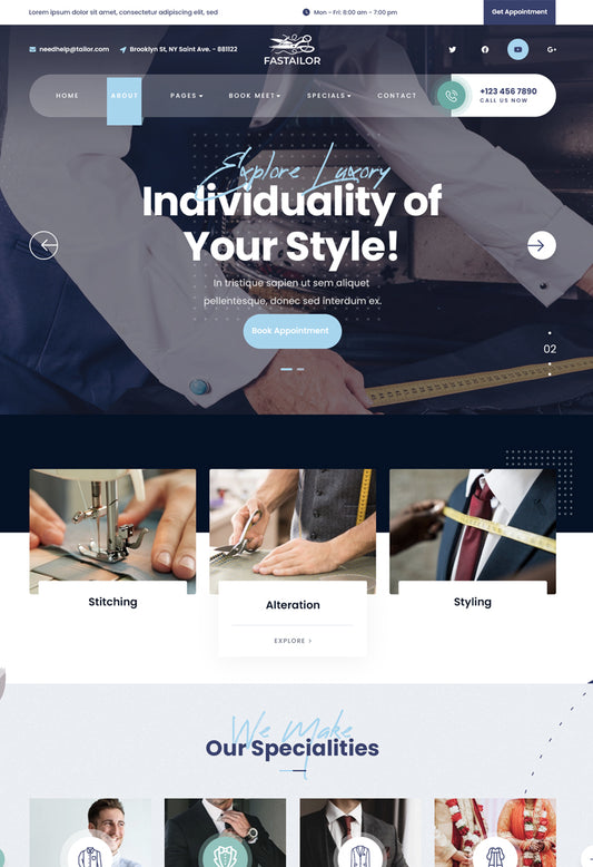 Free Tailor WordPress Theme