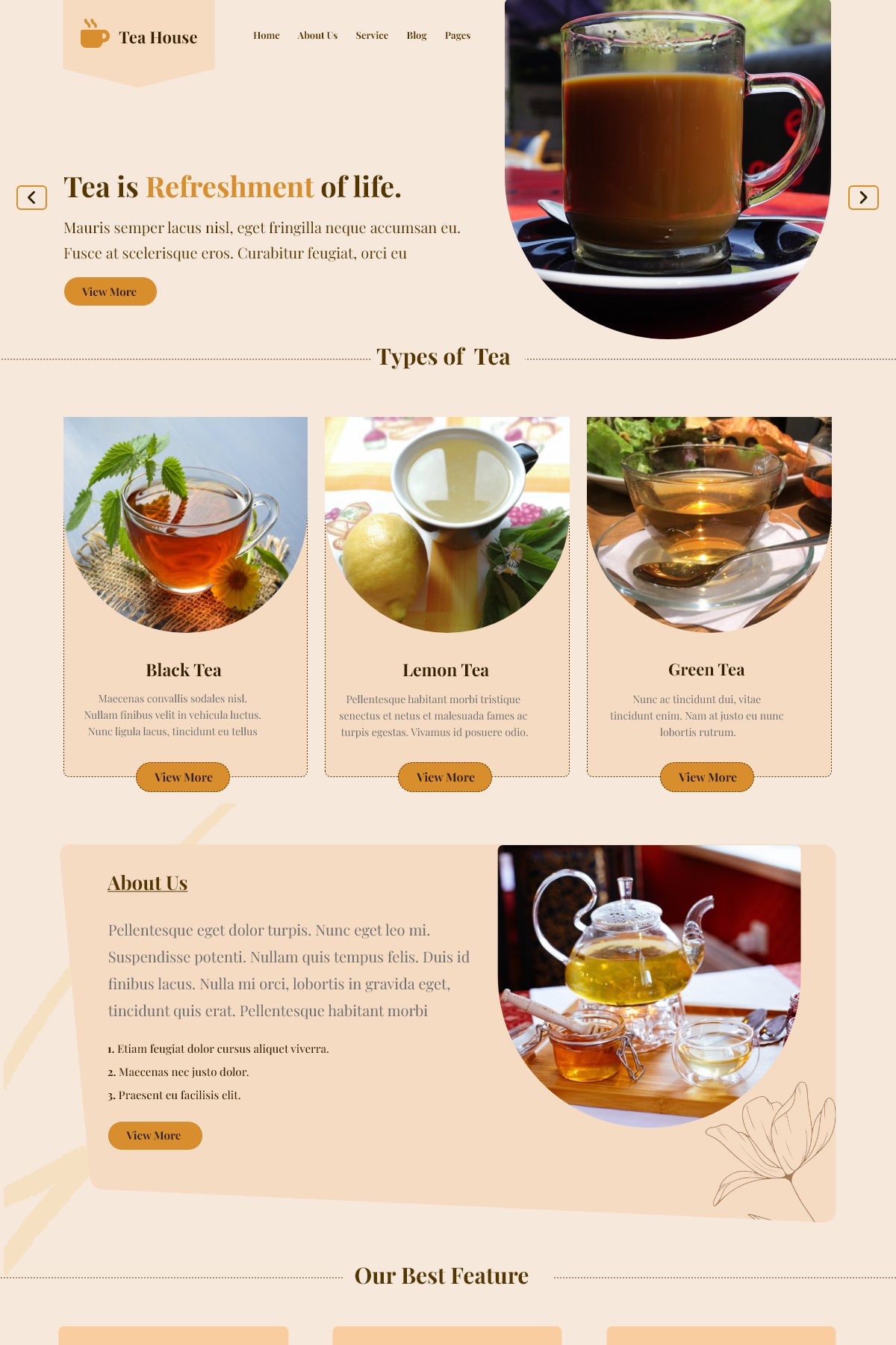 Free Tea Cafe WordPress Theme