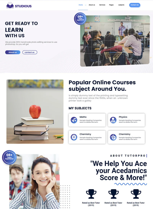 Premium Expert Teacher Wordpress Theme