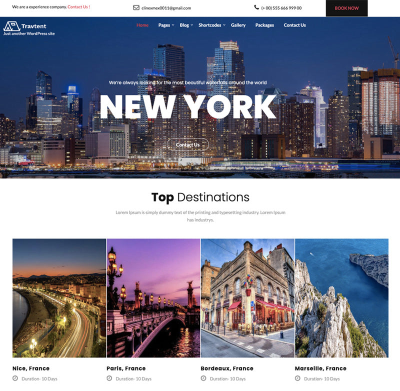 Free Tours WordPress Theme